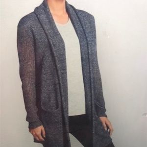 ATHLETA Blue Cardigan Knit Sweater Womens Sz  Small